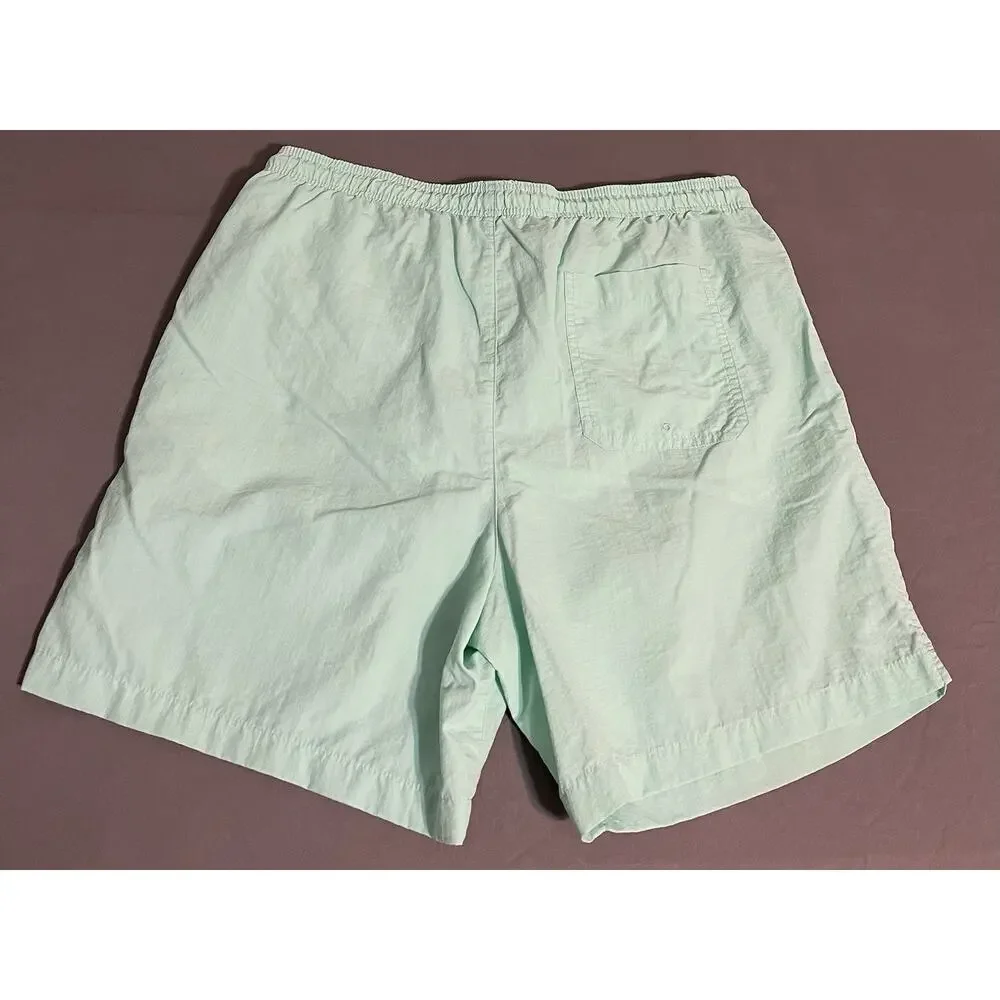 PacSun Swim Trunks Mens XL Mint Green Solid Drawstring Excellent Condition